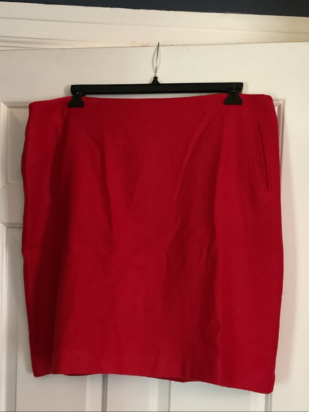 Talbots Vibrant Wool Red Pencil Skirt